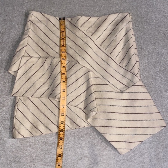 Isabel Marant Kimura Asymmetric Striped Ruffle Mini Skirt Size S - Picture 9 of 12